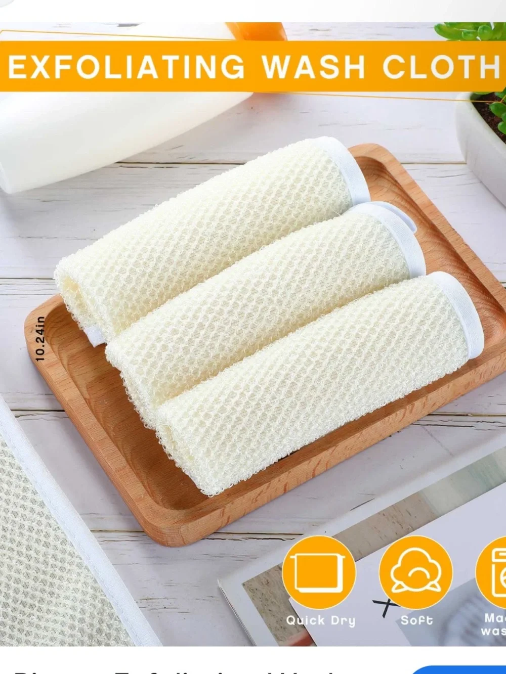 NIB Soft Weave washcloth for face and body, 5 pack